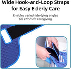 Turning Pad for Bedridden Elderly – Prevent Bedsores & Relieve Caregiver Back Strain, 1-Person Operation Positioning Bed Pad with Handles & Side-Fixation Straps
