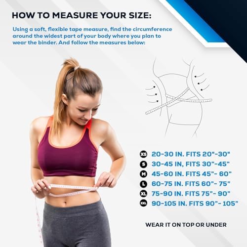 NYOrtho Pediatric Abdominal Binder 6" 2-Panel - Unisex Post-Surgery Compression Wrap for Teens - Abdominal Support Belt for Hernia, Back Pain, Muscle Strain - Latex-Free - Made in USA (30"-45")