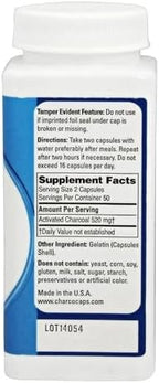 Requa Activated Charcoal, 260 mg, 100 Count
