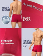Arjen Kroos Men's Moisture Wicking Breathable Mesh Boxer Briefs with Pouch Sexy Modal Comfort Trunks 1 Pack