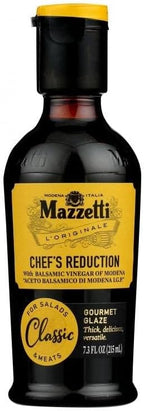 Mazzetti Classic Glaze Balsamic Vinegar of Modena PGI, 7.3 Fl Oz, Versatile, Thick & Rich, Perfect for Drizzling, Salads & Meat, Crafted in Italy