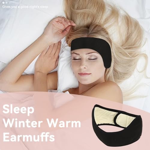 Agatige Sleep Ear Muffs, Soundproof Sleep Earmuff Headband Sleeping Noise Cancelling Ear Wrap Muffs Winter Women Sleep Mask
