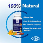 Eye Supplement - Lutein 10mg, Meso-Zeaxanthin 10mg, Zeaxanthin 2mg - Eye Vitamins Supports Vision, Blue Light Protection & Macular Health - Natural Antioxidant Formula | 90 Softgels