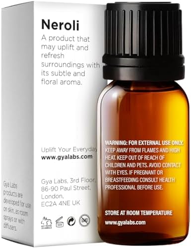 100% Pure Neroli Essential Oil - 0.34 Fl Oz - Neroli Oil for Hair, Skin, Diffuser, Aromatherapy & DIY Candle Making Scent