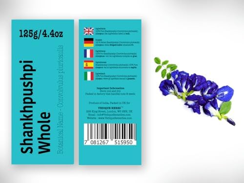 Shankhpushpi (Convolvulus pluricaulis) - 250g (8.8oz) | Raw, Crude, Dried | T-Cut | Premium Grade