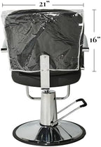 Betty Dain Salon Chair Cover, Protects Spa/Salon Chair Upholstery from Stains, Chemicals, Moisture, and Wear, Square, One Size Fits Most, Durable Vinyl, Clear