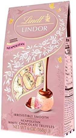 LINDOR Easter Spring Neapolitan White Chocolate Truffles Bag - 6oz