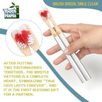 Replaceable Brush Head Toothbrush, 2 Aluminum Alloy Handles and 4 Bamboo Brush Heads, BPA-Free, Soft Tapered Bristles, Metal Toothbrush Set, Couple's Gift or Birthday Present
