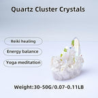 Angel Aura Quartz Crystal Cluster - Titanium Coated Healing Stones for Energy Balance, Reiki, Meditation & Spiritual Growth (1PC 1.1-1.8 OZ)