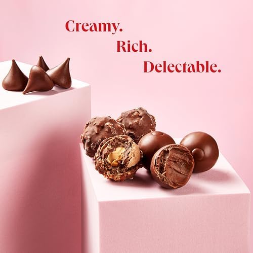 On Occasion Heart Chocolate Gift Box – Assorted Luxury Milk Chocolates in Red Tin – Gourmet Kosher Easter Candy for Him & Her – Easter Chocolate Gift Basket for Family & Friends (50 Count)