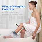 COMFYTHERA Waterproof Cast Cover for Shower Ankle Wound Protector Bath Adult Watertight Cast Bag Showering for Surgery Foot, Ankle, Burns Reusable (A - 1 Foot)