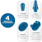 Conair Massager for Face & Body - Neck, Back, Scalp, Knee, Head, Face and Leg Massager for Tension Relief Deep Tissue - 4 Versatile Attachments