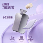FORICOM Hot Water Bottles for Pain Relief,Muscles, Back, Neck, Shoulder,Feet,Tummy. Warm Water Bottle,Hot Water Bag for Back Pain, Heating Pad 2Liter, Non Toxic and Rubber, Hot and Cold Therapy