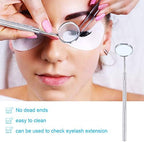 Brrnoo Eyelash Extension Tools, Stainless Steel Mirror for Checking Eyelash Extension Applying
