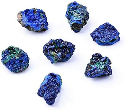 Wixine 1Pcs Natural Azurite Malachite Crystal Mineral Specimen Healing Stone 1-3cm