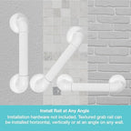 Homecraft Textured Insulated Grab Rails, Provides Sturdy Support and Stability When Entering or Existing The Shower or Bathtub, 16" Long