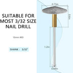 Pedicure Drill Bit, Diamond Carbide Foot Nail Drill Bit,Stainless Steel Professional Pedicure Foot Calluses Sanding Polishing Bits for Cracked Skin Callus Removal for Home Salon & DIY(Medium)