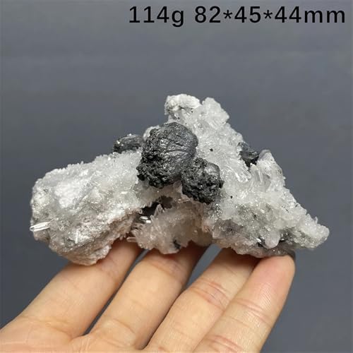 Crystal Stone Natural Lead Ore Mineral Specimen Crystals Quartz Stone Home Decor Crystal Stone Holder Necklace(114g 82 * 45 * 44mm)