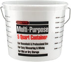 Leaktite 35054 L50CLR 5 Qt Clear Measure Plastic Pail w/Metal Ring