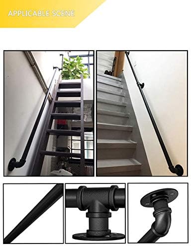 WRRAC-Shower Stool Retro Hand Railings for Stairs Pipe Handrail Loft Elderly Grab Bar Wall Mounted Stairway Hand Rails, 32mm Diameter,Supports 440lbs
