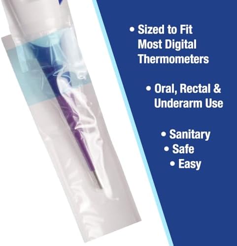 MABIS Disposable Probe Covers for Digital Thermometers, Box of 100, FSA Eligible, Can be Used Orally, Rectally or Under the Arm