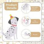 24PCS Pet Dog Cupcake Toppers, Dog Face Cake Toppers Pet Dog Themed Birthday Party Supplies for Puppy Themed Birthday Party Decorations