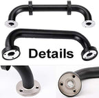 2 Pack 24 Inch Black Shower Grab Bar, iMomwee Stainless Steel Bathroom Grab Bar Handle, Bathroom Shower Balance Bar,Safety Hand Rail Support,Handicap Elderly Senior Assist Bath Handle(1.25" Diameter)