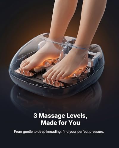 KNQZE Shiatsu Foot Massager with Heat, Compression, Deep Kneading Foot Massage for Plantar Fasciitis Relief, Remote Control, Multi Massage Modes, Auto Shut-Off Timer, FSA Eligible, Mothers Day Gifts