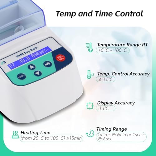 Mini Gel Heating Machine for PRP PPP Gel Heating BioFiller Plasma Making, Temperature 5 to 100C (Dry Bath Incubator with 6 * 5ml Block)