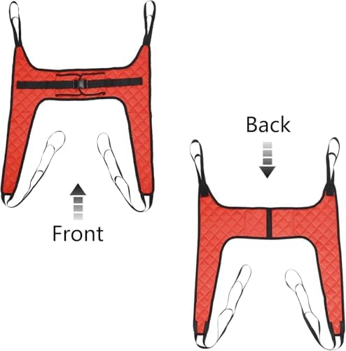 Fushida Lift Sling, Commode Patient Lift Slings Medical Transfer Sling for Patients Shower Bath, Large Toileting Sling, Lift Sling for Elderly Bariatric, Divided U Slings