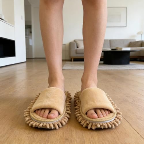 1 Pair Washable Microfiber Dust Mop Slippers Lazy Quick Cleaning Floor Cleaning Bathroom Shoes Cleanning Tools Slipper