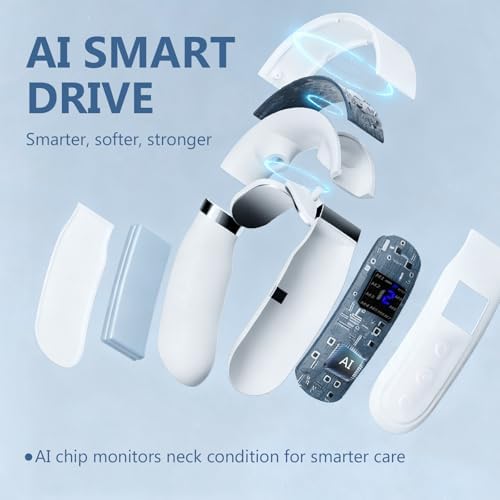 Neck Massager with Heat, Portable Cordless Neck Massager, Multifunctional & Ultra-Light Wear, Best Gifts for Parents, Lover, Friends