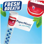 PaperMints CoolCaps - Instant Fresh Breath Mints Sugar-Free, 10 x Tubes of 18 capsules Extreme Bad Breath Treatment for Adults, Breath Freshener Pearls for Halitosis Keto-Friendly Peppermint - total 180 units