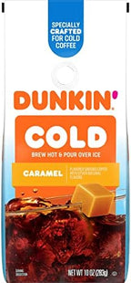 Dunkin' Cold Caramel Flavored Ground Coffee, 10 Ounce (Pack of 6)