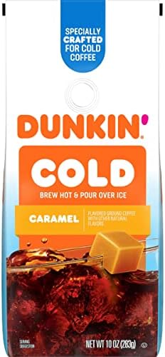 Dunkin' Cold Caramel Flavored Ground Coffee, 10 Ounce (Pack of 6)