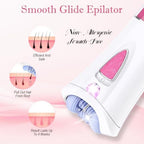 Skin Epilator, 2025 New Skin Hair Remover for Face, Facial Hair Removal for Women with LED Light, Cordless Epilators Hair Removal for Facial, Arms, Legs and Bikini (Pink)