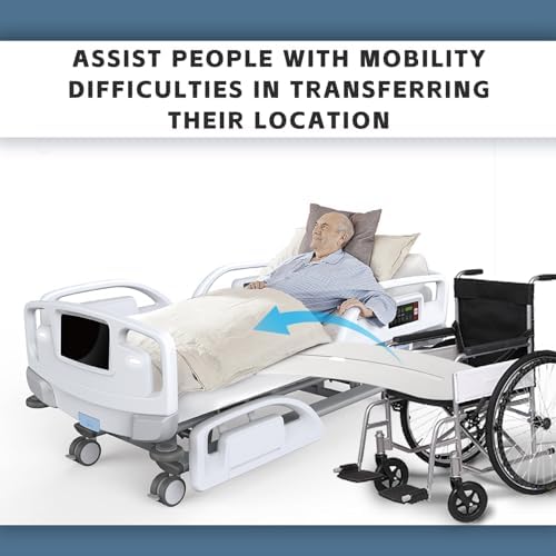 Transfer Board for Wheelchair Users, Sliding Board Transfer to Wheelchair, Transfer Board for Elderly and Disabled(No-Lift Transfer System for Disabled, Patient)