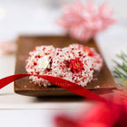 12 Mini Icing Poinsettias by Simply Sucré | Royal Icing Christmas Flower Decorations | Edible Holiday Cupcake Toppers (All Red, 12 Flowers)