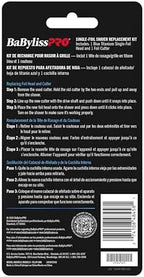 BaBylissPRO Replacement Foil and Cutter for UV Single Foil Shavers