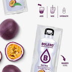 Bolero- Sugar Free Drink Mix Packets Iced Tea Passion Fruit Flavors | Powdered Flavored Water Packets | 12 Large Sachet On The Go Packets