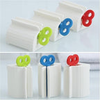 3pcs Rolling Tube Toothpaste Squeezer Reusable Rolling Holder Squeezer for Bathroom Home Saving Toothpaste Facial Cleanser Creams Toothpaste Seat Holder Stand for Bathroom Accessories-Green/Blue/Red