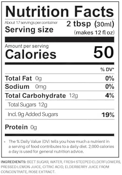 Belvoir Elderflower & Rose Cordial 500ml (Elderflower & Rose, Pack Of 1) – Floral Drink Mix, Made with Natural Elderflower and Rose Extracts, Perfect for Cocktails and Refreshing Drinks