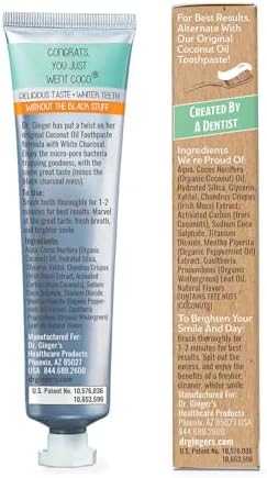 Dr. Ginger's Coconut Oil Charcoal Toothpaste