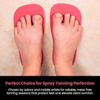 CHNELSS 30Pairs Professional Spray Tan Feet Pads - Disposable Foam Feet Protectors for Tanning Salon Hygienic & Comfortable Feet for Spray Tanning - Spray Tan Foot Covers for Tanning Tent(Pink)