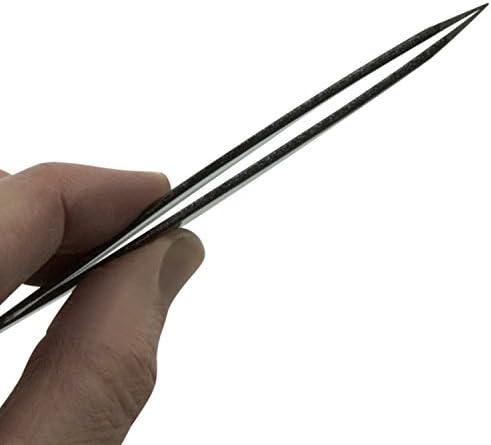 Ingrown Hair Tweezers by Zizzili Basics - Surgical Grade Stainless Steel Fine Pointed Tweezers - Precision Aligned Tips for Splinter, Eyebrow & Facial Hair Removal - with Bonus Tip Guard & Carry Pouch