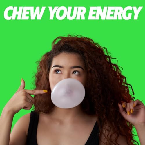 Instant Energy Gum | 100 mg Natural Caffeine | Sugar Free Sour Apple Xylitol Gum with Electrolytes | Fast-Acting Caffeine Gum & Clean Energy Drink Alternative for Focus, Workouts & Studying | 15 Piece Pack