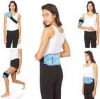 Premium Hot Cold Gel Bead Ice Pack by FOMI Care | Cool Compress for Lower Back, Shoulder, Knee, Bicep, Stomach | Coccyx, Sciatica, Tailbone Pain Relief | Flexible, Reusable Heating Pad | (Blue)