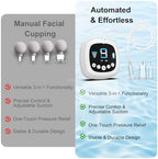 Electric Facial Cupping Set for Face with Dual-cup Usage - 3-In-1 Face Cupping, Gua Sha & Massage Tools for Skin Care - Multifunctional Facial Neck Eye Cuppings Massager for Wrinkle 3 Modes 9 Gears