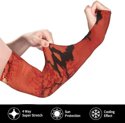 Japanese Style Cherry Blossom Print Cooling Sleeves Cooling Sleeves â€“ Ice Silk Arm Covers For Men And Women