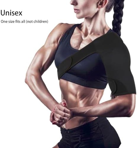 Shoulder Brace - Compression Shoulder Brace For Torn Rotator Cuff Support, Arm Sling For Shoulder Injury & Joint Pain Relief, Adjustable Arm Compression Sleeve For Men & Women (LEFT)